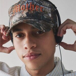 Mother Embroidered Camo Snapback Hat